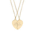 Engraved Break-Apart Heart Necklace Set — Best Friends / Couples Split Pendant
