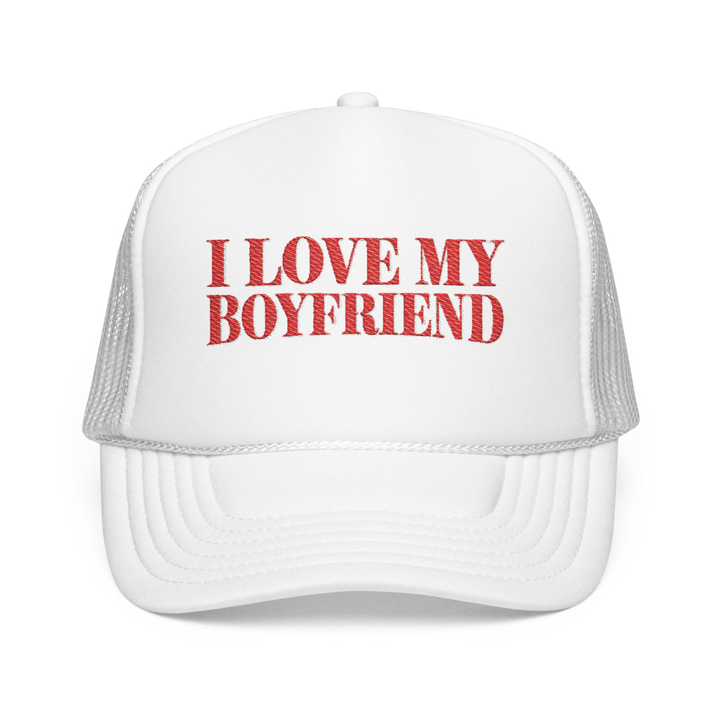 I Love My Boyfriend - Foam Trucker Hat - Red Love