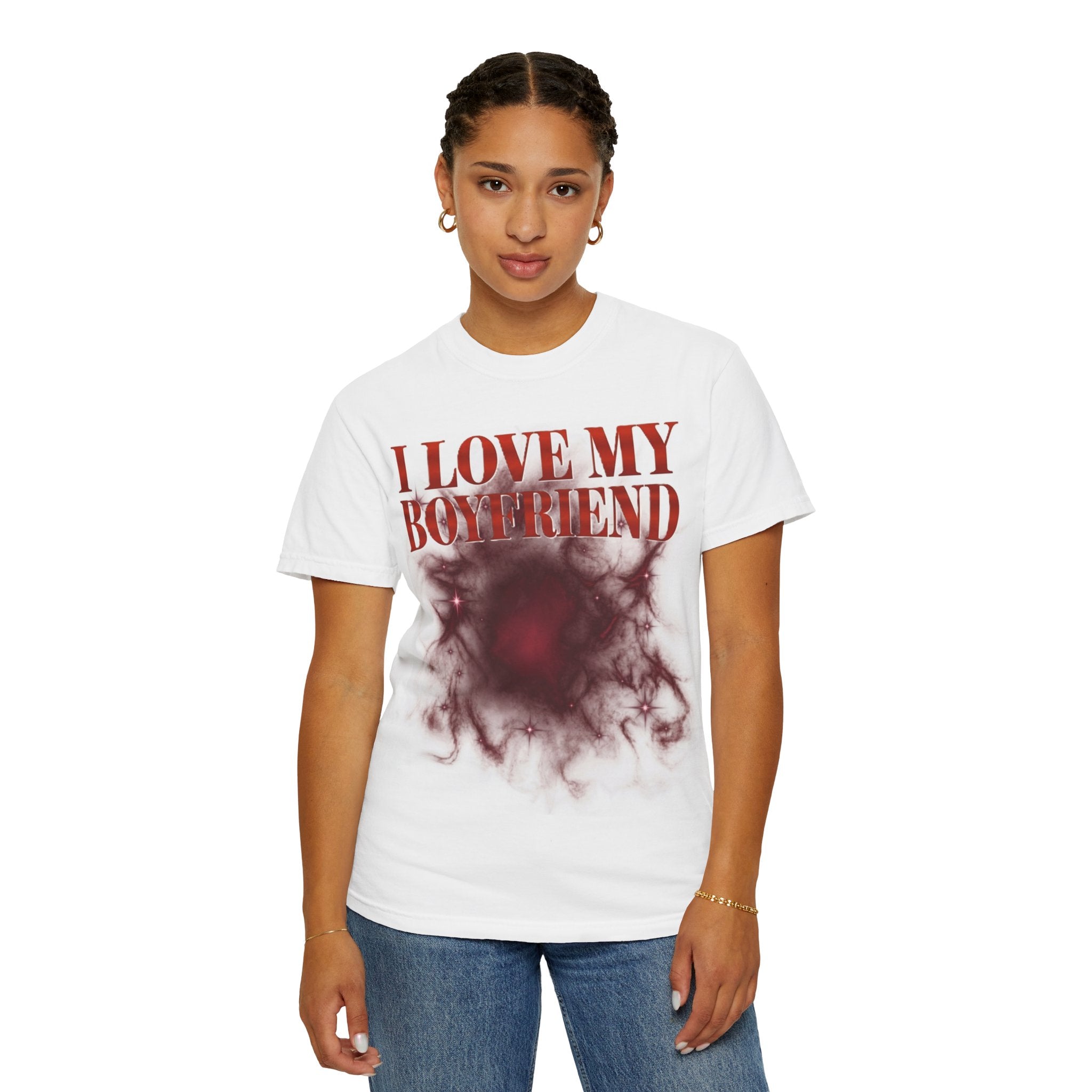 I Love My Boyfriend T-Shirt — Red Love